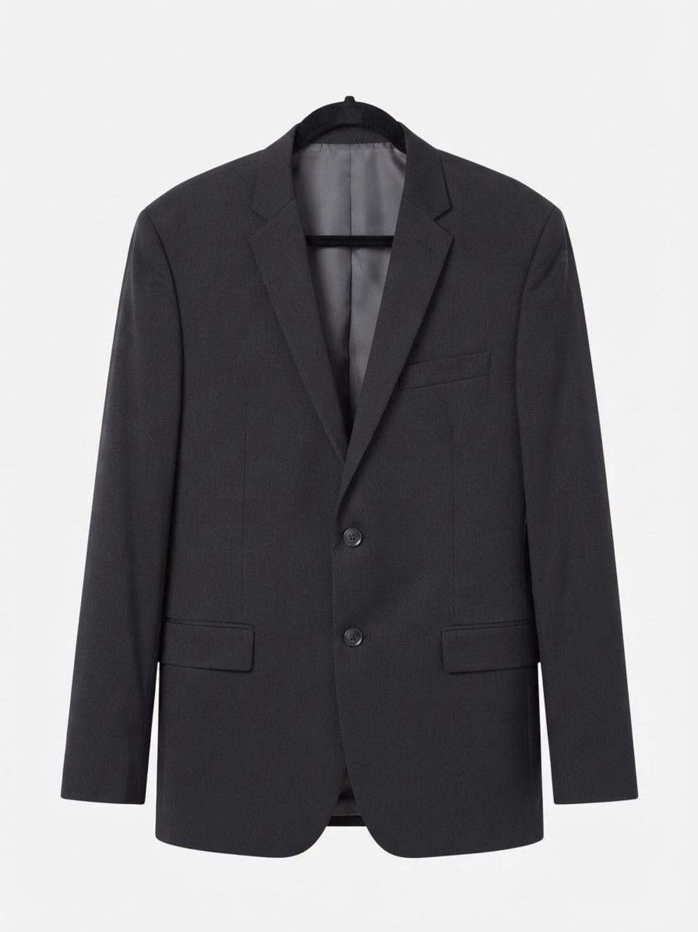 Egara Men's Charcoal Blazer Size 44 Short Wool Blend